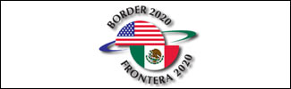 Logotipo con la bandera de Estados Unidos y México