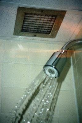 image of a steamy shower