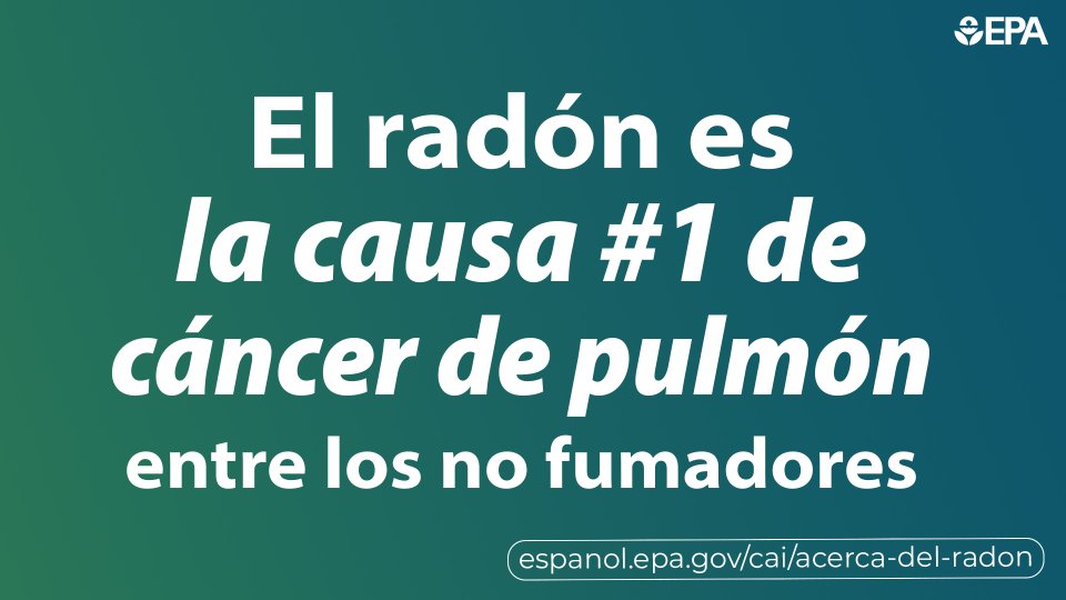 El radon es la causa #1 de cancer de pulmon entre los no fumadores
