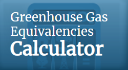 Screenshot of GHG equivalencies calculator logo